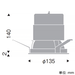 遠藤照明 LEDベースダウンライト 一般型 4000TYPE セラメタ70W器具相当 埋込穴φ125mm 超広角配光 12000〜1800K 電源別売 LEDベースダウンライト 一般型 4000TYPE セラメタ70W器具相当 埋込穴φ125mm 超広角配光 12000〜1800K 電源別売 SXD1095W 画像2