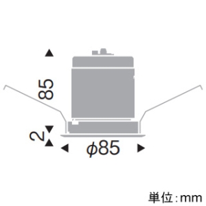 遠藤照明 LEDベースダウンライト 浅型 1400TYPE FHT42W器具相当 埋込穴φ75mm 拡散配光 12000〜1800K 黒 電源別売 LEDベースダウンライト 浅型 1400TYPE FHT42W器具相当 埋込穴φ75mm 拡散配光 12000〜1800K 黒 電源別売 SXD1056B 画像2