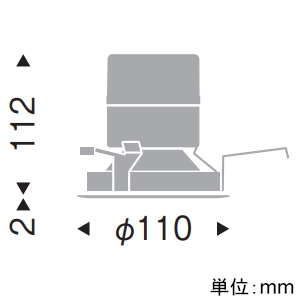 遠藤照明 LEDグレアレスベースダウンライト 2400・1400・900TYPE FHT32W×2・CDM-R35W・FHT32W器具相当 埋込穴φ100mm 超広角配光 グレアカット35° 温白色 鏡面コーン 電源別売 LEDグレアレスベースダウンライト 2400・1400・900TYPE FHT32W×2・CDM-R35W・FHT32W器具相当 埋込穴φ100mm 超広角配光 グレアカット35° 温白色 鏡面コーン 電源別売 ERD7536WC 画像2