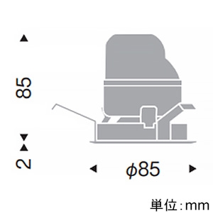 遠藤照明 LEDグレアレスベースダウンライト 900・600TYPE FHT32W・FHT24W器具相当 埋込穴φ75mm 広角配光 グレアカット35° 電球色(2700K) 鏡面コーン・黒枠 電源別売 LEDグレアレスベースダウンライト 900・600TYPE FHT32W・FHT24W器具相当 埋込穴φ75mm 広角配光 グレアカット35° 電球色(2700K) 鏡面コーン・黒枠 電源別売 ERD9740B 画像2