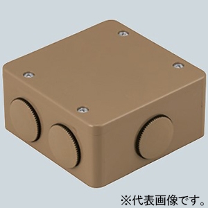 未来工業 PVKボックス 防水タイプ 中形四角(深型) おねじキャップ付 チョコレート PVK-BNPT