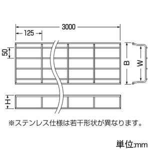 未来工業 ##【受注取り寄せ品】直線ラック ≪ミラメッシュ≫ 高さ60mm 電気亜鉛めっき仕様 W122mm 全長3m 【受注取り寄せ品】直線ラック ≪ミラメッシュ≫ 高さ60mm 電気亜鉛めっき仕様 W122mm 全長3m SRM6-15 画像2