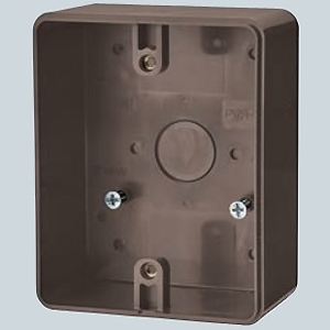 未来工業 露出スイッチボックス 防水コンセント用 側面ノック22(25)×2 チョコレート PVR-W0BCT