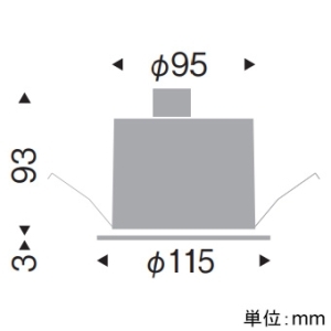 遠藤照明 ゲートウェイ Fit専用 埋込穴φ100mm 白 ゲートウェイ Fit専用 埋込穴φ100mm 白 FX-425WB 画像2