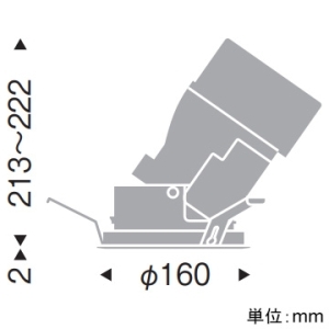 遠藤照明 LEDグレアレスユニバーサルダウンライト 4000TYPE CDM-T70W器具相当 埋込穴φ150mm 狭角配光 ナチュラルホワイト(4000K) 電源別売 LEDグレアレスユニバーサルダウンライト 4000TYPE CDM-T70W器具相当 埋込穴φ150mm 狭角配光 ナチュラルホワイト(4000K) 電源別売 ERD5420WB 画像2