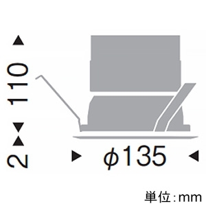 遠藤照明 LEDベースダウンライト 一般型 3000TYPE セラメタ70W器具相当 埋込穴φ125mm 超広角配光 温白色 白コーン 電源別売 LEDベースダウンライト 一般型 3000TYPE セラメタ70W器具相当 埋込穴φ125mm 超広角配光 温白色 白コーン 電源別売 ERD6511WB 画像2