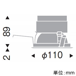 遠藤照明 LEDベースダウンライト 一般型 2000TYPE FHT42W×2器具相当 埋込穴φ100mm 広角配光 ナチュラルホワイト(4000K) 鏡面マットコーン 電源別売 LEDベースダウンライト 一般型 2000TYPE FHT42W×2器具相当 埋込穴φ100mm 広角配光 ナチュラルホワイト(4000K) 鏡面マットコーン 電源別売 ERD6513SB 画像2