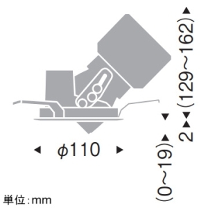 遠藤照明 LEDユニバーサルダウンライト D240タイプ CDM-T70W器具相当 埋込穴φ100mm 狭角配光 白色 演色Ra96 黒 電源別売 LEDユニバーサルダウンライト D240タイプ CDM-T70W器具相当 埋込穴φ100mm 狭角配光 白色 演色Ra96 黒 電源別売 ERD6395BA 画像2