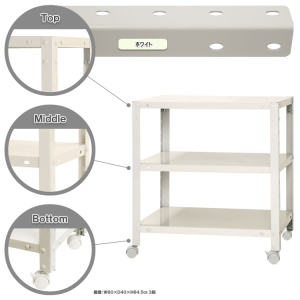 北島 【法人限定/代引き不可】 スマートラック NSTR-K136 キャスター付 W600×D400×H600 白 【法人限定/代引き不可】 スマートラック NSTR-K136 キャスター付 W600×D400×H600 白 51070013601