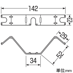 未来工業 振れ止め金具 吊りボルト用 W3/8ボルト用 電気亜鉛めっき仕様 両側用 穴径φ10.5×3 振れ止め金具 吊りボルト用 W3/8ボルト用 電気亜鉛めっき仕様 両側用 穴径φ10.5×3 SRM-FW3-set 画像2