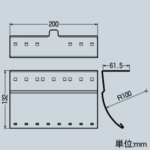 未来工業 引出しサポート ウイスカ対策仕様 ミラメッシュ全サイズ用 引出しサポート ウイスカ対策仕様 ミラメッシュ全サイズ用 SRM6-HPU 画像2