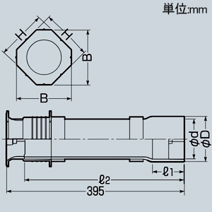 未来工業 打ち込みスリーブ 難燃性 擁壁用 適合壁厚200〜400mmまで φ69mm 打ち込みスリーブ 難燃性 擁壁用 適合壁厚200〜400mmまで φ69mm TSB-50-400 画像2