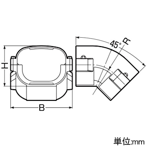 未来工業 出ズミ 角度45° トラフレキ100用 出ズミ 角度45° トラフレキ100用 TFD-100 画像2