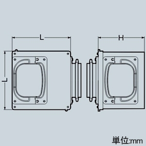 未来工業 【受注生産品】分岐ボックス 入ズミ ボックス+コネクタセット品 トラフレキ100用 【受注生産品】分岐ボックス 入ズミ ボックス+コネクタセット品 トラフレキ100用 TFBI-100 画像2