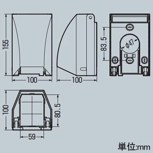 未来工業 防水引込みカバー e-デザイン 自己消火性樹脂製 適合波付管PF管28まで ベージュ 防水引込みカバー e-デザイン 自己消火性樹脂製 適合波付管PF管28まで ベージュ WKH-2J 画像2