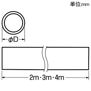 未来工業 硬質ビニル電線管 J管 全長2m 外径φ14mm ベージュ 硬質ビニル電線管 J管 全長2m 外径φ14mm ベージュ VE-10J2-set 画像2