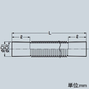 未来工業 フレキシブルベンド 適合管VE22 自己消火性樹脂製 ベージュ フレキシブルベンド 適合管VE22 自己消火性樹脂製 ベージュ VEU-22J 画像2