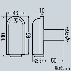 未来工業 VE管ウォールカバー 適合管VE16・22 取付穴φ27mm ベージュ VE管ウォールカバー 適合管VE16・22 取付穴φ27mm ベージュ VEW-22J 画像2