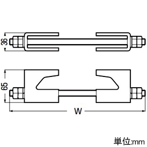 未来工業 【受注生産品】ビームラックル H・I形鋼用 適合鋼材幅225〜450mm 【受注生産品】ビームラックル H・I形鋼用 適合鋼材幅225〜450mm THS-45 画像2