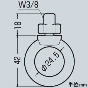 未来工業 アイボルト 溶融めっき仕様 ボルトサイズW3/8 アイボルト 溶融めっき仕様 ボルトサイズW3/8 YKB-W3D 画像2