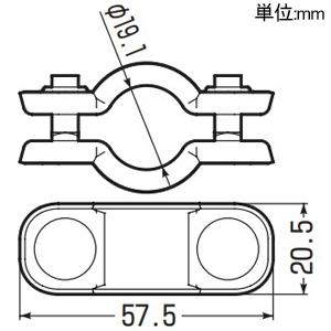 未来工業 振れ止め金具 パイプ吊り用 適合パイプ径19.1mm 振れ止め金具 パイプ吊り用 適合パイプ径19.1mm YKF-19-set 画像2