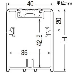 未来工業 ダクトミキリ ダクトタイプ 適合システムXS40P 全長2m ダクトミキリ ダクトタイプ 適合システムXS40P 全長2m XS40-DM 画像2