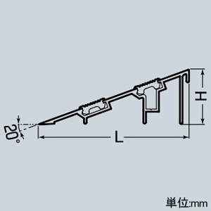 未来工業 ショートスロープ 適合システムXS40P 全長2m ショートスロープ 適合システムXS40P 全長2m XS40-SL-S 画像2