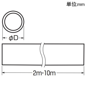 未来工業 VE管フレキ 長さ2m 外径φ34mm ライトブラウン VE管フレキ 長さ2m 外径φ34mm ライトブラウン VE-28FLB 画像2