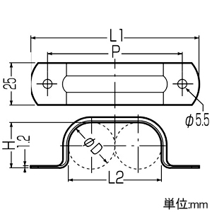 未来工業 サヤ管連サドル 適合管サイズ22×2 サヤ管連サドル 適合管サイズ22×2 ST2-22-set 画像2