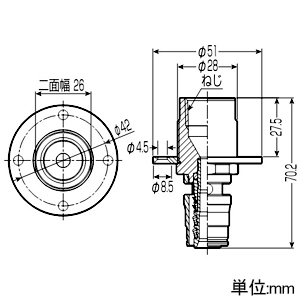 未来工業 床下取付けアダプター Rc1/2ねじ 架橋ポリエチレン管13 床下取付けアダプター Rc1/2ねじ 架橋ポリエチレン管13 SZDM-13A-15T 画像2