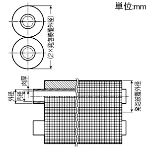 未来工業 架橋ポリエチレン管ペア ≪ミラペックス・被覆エイト≫ 発泡被覆厚さ5mm サイズ13×2 長さ30m巻 架橋ポリエチレン管ペア ≪ミラペックス・被覆エイト≫ 発泡被覆厚さ5mm サイズ13×2 長さ30m巻 PEX-10PFJ10W 画像2