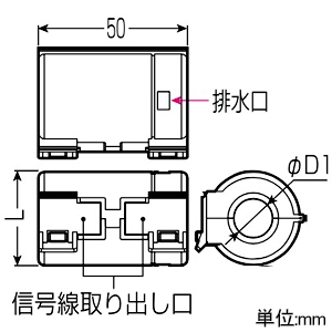 未来工業 シーリングキャップEX 半割れタイプ サヤ管22・樹脂管13A×1・遮熱管16 シーリングキャップEX 半割れタイプ サヤ管22・樹脂管13A×1・遮熱管16 SC2213CL-set 画像2