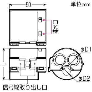 未来工業 シーリングキャップEX 半割れタイプ サヤ管28・樹脂管7A×2/10A×1・遮熱管14 シーリングキャップEX 半割れタイプ サヤ管28・樹脂管7A×2/10A×1・遮熱管14 SC2807W10CML-set 画像2