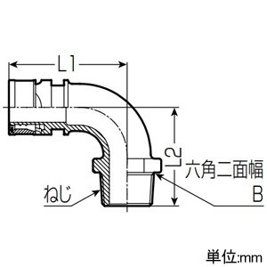 未来工業 座なしエルボアダプター Wタイプ継手 おねじ フレキ管用 G3/4ねじ 架橋ポリエチレン管16 座なしエルボアダプター Wタイプ継手 おねじ フレキ管用 G3/4ねじ 架橋ポリエチレン管16 WL-16H-20G 画像2