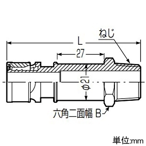 未来工業 水栓胴長アダプター Wタイプ継手 R1/2ねじ 架橋ポリエチレン管10 水栓胴長アダプター Wタイプ継手 R1/2ねじ 架橋ポリエチレン管10 WOL-10A-15 画像2