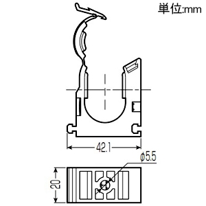 未来工業 ダ円クリップ 縦配管用 ダ円サヤフレキ2用 適合ダ円サヤ管7 ダ円クリップ 縦配管用 ダ円サヤフレキ2用 適合ダ円サヤ管7 VOFV-7-set 画像2