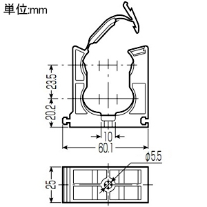 未来工業 ダ円クリップ 縦連タイプ ダ円サヤフレキ2用 適合ダ円サヤ管7×2 ダ円クリップ 縦連タイプ ダ円サヤフレキ2用 適合ダ円サヤ管7×2 VOF2-7T-set 画像2