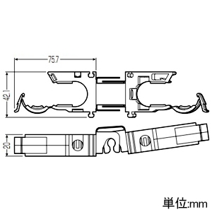 未来工業 ダ円クリップ ボルトクリップ付 ダ円サヤフレキ2用 ダブルタイプ 適合ダ円サヤ管7×2 ダ円クリップ ボルトクリップ付 ダ円サヤフレキ2用 ダブルタイプ 適合ダ円サヤ管7×2 VOFTC-7W-set 画像2