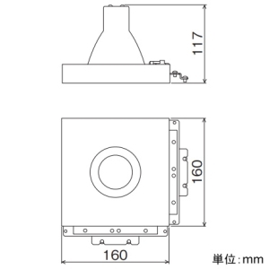 遠藤照明 LEDアッパーペンダントライト フラットタイプ コーナー用 JDR TYPE 110Vφ50省電力ダイクロハロゲン球50W器具相当 E11口金 黒 ランプ・吊具別売 LEDアッパーペンダントライト フラットタイプ コーナー用 JDR TYPE 110Vφ50省電力ダイクロハロゲン球50W器具相当 E11口金 黒 ランプ・吊具別売 ERP7526B 画像2