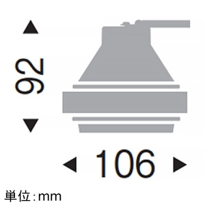 遠藤照明 LEDユニバーサルダウンライト 《ムービングジャイロシステム》 灯体ユニットのみ 1400TYPE CDM-R35W器具相当 中角配光 白色 演色Ra96 白 LEDユニバーサルダウンライト 《ムービングジャイロシステム》 灯体ユニットのみ 1400TYPE CDM-R35W器具相当 中角配光 白色 演色Ra96 白 ERS6037WA 画像2