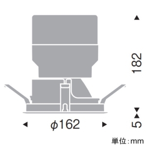 遠藤照明 LEDグレアレスベースダウンライト 軒下用 4000・3000TYPE セラメタ70W・FHT42W×2器具相当 埋込穴φ150mm 広角配光 ナチュラルホワイト(4000K) 電源別売 LEDグレアレスベースダウンライト 軒下用 4000・3000TYPE セラメタ70W・FHT42W×2器具相当 埋込穴φ150mm 広角配光 ナチュラルホワイト(4000K) 電源別売 ERD8750WA 画像2