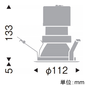 遠藤照明 LEDグレアレスベースダウンライト 軒下用 2400・1400・900TYPE FHT32W×2・CDM-R35W・FHT32W器具相当 埋込穴φ100mm 広角配光 ナチュラルホワイト(4000K) 電源別売 LEDグレアレスベースダウンライト 軒下用 2400・1400・900TYPE FHT32W×2・CDM-R35W・FHT32W器具相当 埋込穴φ100mm 広角配光 ナチュラルホワイト(4000K) 電源別売 ERD8754WA 画像2