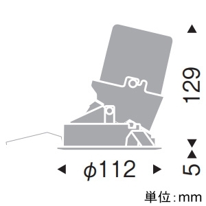 遠藤照明 LEDグレアレスウォールウォッシャーダウンライト 軒下用 1400・900TYPE CDM-T35W・CDM-R35W器具相当 埋込穴φ100mm 電球色(3000K) 電源別売 LEDグレアレスウォールウォッシャーダウンライト 軒下用 1400・900TYPE CDM-T35W・CDM-R35W器具相当 埋込穴φ100mm 電球色(3000K) 電源別売 ERD5418WC 画像2