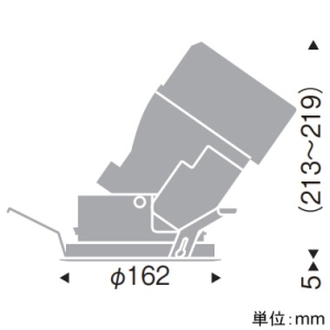 遠藤照明 LEDグレアレスユニバーサルダウンライト 軒下用 4000・3000TYPE CDM-T70W・CDM-TC70W 埋込穴φ150mm 広角配光 ナチュラルホワイト(4000K) 電源別売 LEDグレアレスユニバーサルダウンライト 軒下用 4000・3000TYPE CDM-T70W・CDM-TC70W 埋込穴φ150mm 広角配光 ナチュラルホワイト(4000K) 電源別売 ERD8762WA 画像2