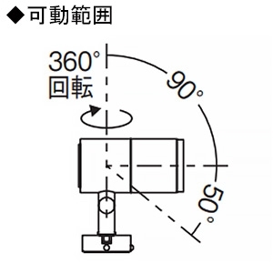 遠藤照明 LEDスポットライト 防湿・防雨形 D200 CDM-T35W器具相当 狭角配光 非調光 ナチュラルホワイト(4000K) シルバー LEDスポットライト 防湿・防雨形 D200 CDM-T35W器具相当 狭角配光 非調光 ナチュラルホワイト(4000K) シルバー ERS5247SB 画像2