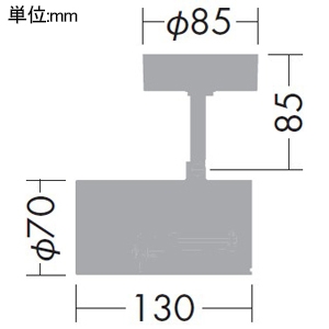 DAIKO LEDスポットライト フランジタイプ 直付専用 天井付・壁付兼用 非調光タイプ 白熱灯100W相当 LED8.1W 電球色 白 LEDスポットライト フランジタイプ 直付専用 天井付・壁付兼用 非調光タイプ 白熱灯100W相当 LED8.1W 電球色 白 DSL-5321YW 画像2