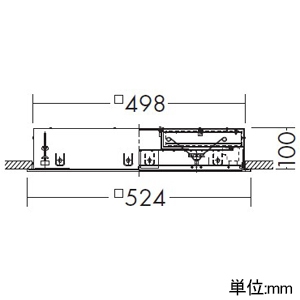 DAIKO LED埋込スクエアベースライト 天井埋込専用 高気密SB形 〜10畳用 調色・調光タイプ LED41.5W 昼光色〜電球色 埋込穴□500mm リモコン付 LED埋込スクエアベースライト 天井埋込専用 高気密SB形 〜10畳用 調色・調光タイプ LED41.5W 昼光色〜電球色 埋込穴□500mm リモコン付 DBL-4641FWE 画像2