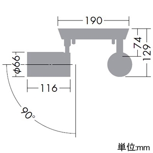 DAIKO LEDスポットライト フランジタイプ 直付専用 天井付・壁付兼用 集光タイプ 調光タイプ 12Vダイクロハロゲン50W×2灯相当 LED8.7W×2灯 電球色 白 LEDスポットライト フランジタイプ 直付専用 天井付・壁付兼用 集光タイプ 調光タイプ 12Vダイクロハロゲン50W×2灯相当 LED8.7W×2灯 電球色 白 DSL-5399YWG 画像2