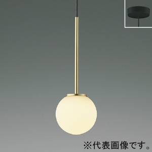 コイズミ照明 LEDペンダントライト 《Minimal Rustic White×Gold》 フランジタイプ 白熱球60W相当 非調光 電球色 幅φ115mm AP54889