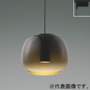 コイズミ照明 LEDペンダントライト 《Minimal Rustic Gradation×glass》 プラグタイプ 白熱球40W相当 非調光 電球色 幅φ190mm スモークブラウン LEDペンダントライト 《Minimal Rustic Gradation×glass》 プラグタイプ 白熱球40W相当 非調光 電球色 幅φ190mm スモークブラウン AP54836